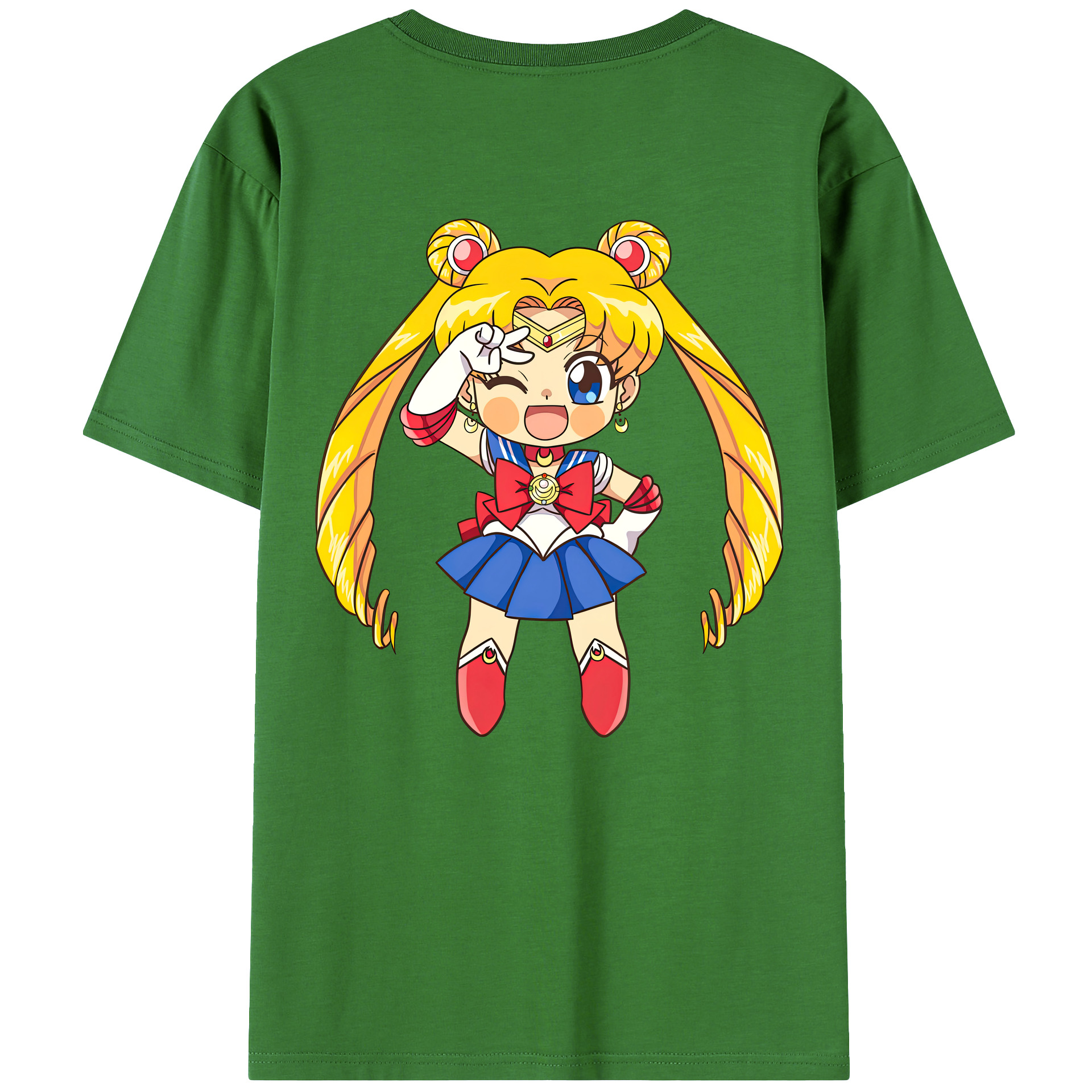 （画像用） 美少女戦士セーラームーン 月野 うさぎ つきの うさぎ Sailor Moon Tsukino Usagi レディース半袖Tシャツ(バックプリント)